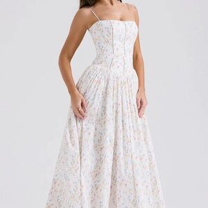 House of CB White Floral Maxi Dress